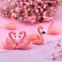 25 Pieces Flamingo Cake Decorations Mini Flamingo Miniature Figurines DIY Handmade Decor Ornaments for Flamingo Party Bridal Wedding Car Accessories