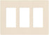 Lutron Claro 3 Gang Decorator/Rocker Wallplate, Gloss, Light Almond (1-Pack) | CW-3-LA