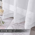 Tollpiz Short Sheer Tier Curtains Linen Textured Half Kitchen Curtain Sheers Light Filtering Rod Pocket Voile Small Curtain for Bathroom, 25 x 24 inches Long, White, Set of 2 Panels