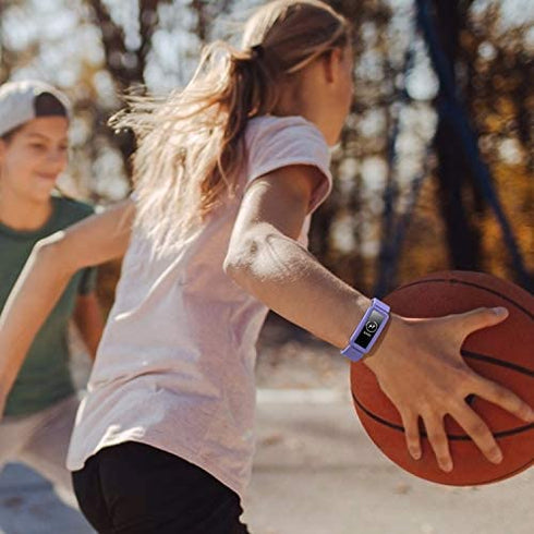 EEweca 6-Pack Bands Compatible with Fitbit Ace 2 Replacement Strap for Kids (White, Purple, Lilac, Sangria, Rose Pink, Soft Pink)