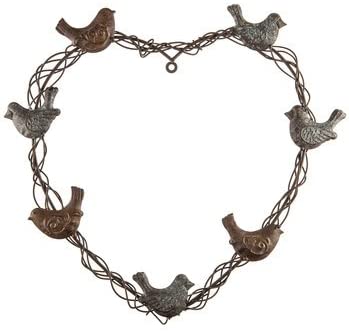 Hobby Lobby Heart & Birds Metal Wall Decor Home Decoration Heart shaped wreath