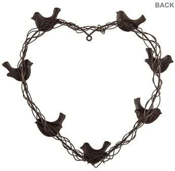 Hobby Lobby Heart & Birds Metal Wall Decor Home Decoration Heart shaped wreath