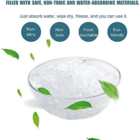 Disposable Ice Packs Sheets for Frozen Food Shipping, Cold Freezer Packs for Coolers Lunch Box, Dry Ice Shipping Cold Packs Ice Frozen Gel Packs for Perishable Mailing Storage, 2 x 6 Cells, 4 Sheets