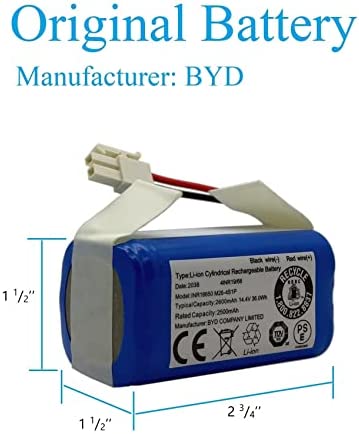 ANHO SAFE AND GOOD Replacement Battery Compatible with ILIFE A4s, A4s pro, A6, A7, A8, A9 Robotic Vacuum Cleaners, 2600mAh, 14.4v/14.8v