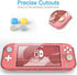 HEYSTOP Switch Lite Pink Cover Case for Girls, Glitter Bling TPU Protective Case with HD Tempered Glass Screen Protector and Thumb Grips with Shock-Absorption/Anti-Scratch Design - Glitter Bling