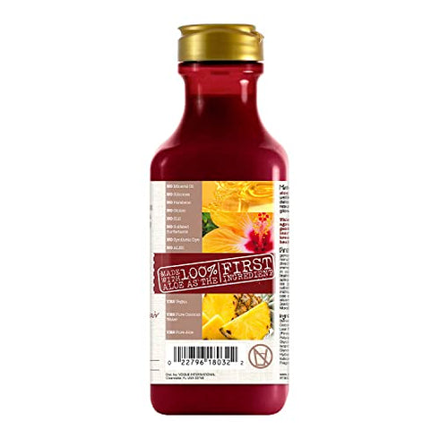 OGX, Maui Moisture Strength AntiBreakage + Moisturizing Agave Conditioner for Color Treated or Chemically Damaged Hair Vegan Silicone ParabenFree SulfateFree Surfactants, hibiscus, 13 Fl Oz