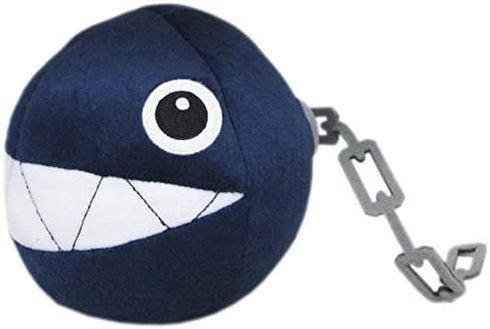 Little Buddy Super Mario All Star Collection 1592 Chain Chomp Stuffed Plush, 5",Multicolor