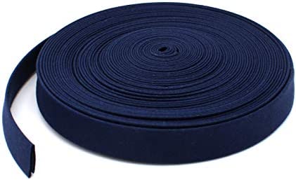Bias Tape ~ 1/2" Wide Double-fold Bias Tape ~ Navy ~ Poly Cotton (10 Yards/Pack)~ Made in USA