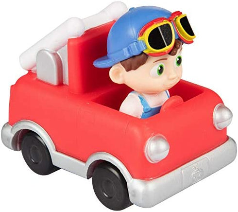 CoComelon Vehicle Toys, 3 Pack - JJ, Tomtom & YoYo with School Bus, Fire Truck & Ice Cream Truck - Officially Licensed - Gift for Toddlers and Kids Ages 2+
