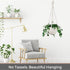Shineloha 43 Inches Macrame Plant Hanger Large for up to 12 inch Pot Extra Long + Hook | No Tassel, Cotton Rope Hanging Plant Holder with Swag Hook, NO Plant/Pot Included (White)
