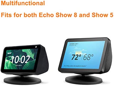 AutoSonic Stand for Echo Show 8 and 5 (1st Gen and 2nd Gen), Adjustable Accessories Compatible with Alexa Show 5 and 8, Magnetic,Swivel and Tilt, Black