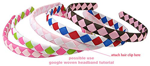 12ct 1/2" Wide Headbands for Women, White Head bands for Women's Hair-HipGirl Bulk Plain Craft Plastic Headbands for DIY Hair Band for Women's Hair(12pc 1/2" Wide Womens Headbands for Girls Teens Women)