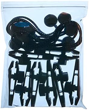 HSTECH Tarp Clips Heavy Duty Lock Grip, 16 Pack Tarp Clamps Heavy Duty, Shark Tent Fasteners Clips Holder, Pool Awning Cover Bungee Cord Clip, Car Cover Clamp, Temporary Projector Screen