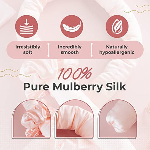 Zengaia Silk Heatless Hair Curler- No Heat Curlers for Overnight Curls & Waves 100% Pure Momme Mulberry Silk Make Hair Curly While You Sleep - Soft Headband Continuous Spray Bottle