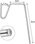 50 Pieces Christmas Hanging Gutter Grid Hooks Metal Wire Hooks Ornament Hangers Metal Hangers for Christmas Outside Lights (Silver)