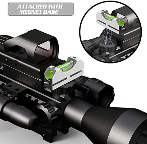 KNINE OUTDOORS Scope Leveling Tool Scope Mounting Level Universal and Professional Tool with Heavy-Duty Designed and Stored in Case for Maintenance, Black Silver Rich Gold