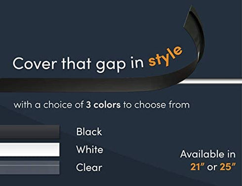 Linda's Essentials Silicone Stove Gap Covers (2 Pack), Heat Resistant Oven Gap Filler Seals Gaps Between Stovetop and Counter, Easy to Clean (21 Inches, Black)