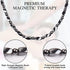 IRUMENG Mens Hematite Necklace Black, Strong Magnetic Necklace for Healing Therapy Reduce Pain in the Neck, Shoulder, and Head - 21.6 inch (55cm)