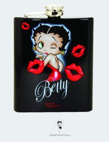 Betty Boop Kiss Lips Hip Flask