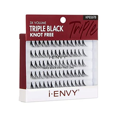 i-Envy Kiss Premium Knot Free 70 Individual Lashes (Triple Black)
