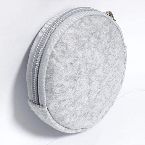 INVODA Pill Cases 3 Pcs Weekly Pill Organizer 7 Day Pill Box with 1Pcs Felt Storage Pouch Small Cute Pill Container (Pill Box +Light Grey Bag)