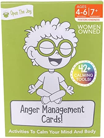 Open the Joy Anger Management Cards for Kids, Anger Control Card Game, 42+ Prompt Cards, Control Feelings and Increase Emotional Intelligence - Ages 4+
