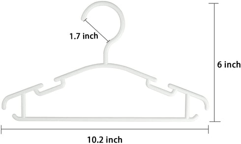 Kids Hangers Baby Hangers Childrens White Plastic Infant Clothes Toddler Junior Hangers 60 Pack
