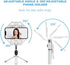 ACEHE Selfie Stick for iPhone Wireless Bluetooth Tripod Selfie Stick with LED Light Detachable Remote 360 Rotation Compatible with iPhone 13/13 Pro/12/11/XR/X/Pro Max/Mini, Android Smartphone -White