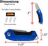 BirdRock Home Premium Folding Utility Knife – Small Compact Pocket – Folding Box Cutter Tool – 3 Extra Razor Blades – Cut Cardboard Boxes – Locking Safety Knife Set – Heavy Duty Aluminum Body