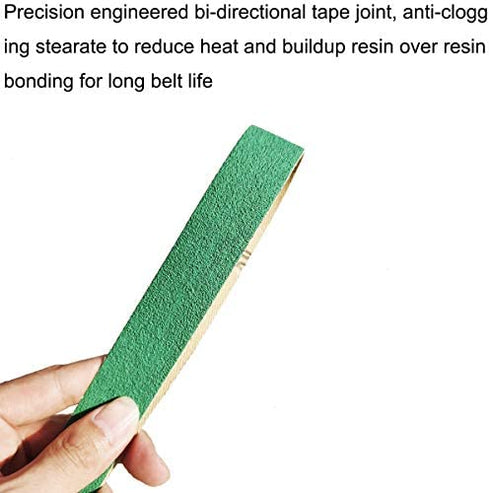 Sackorange 12 PCS 1 x 30 Inch Metal Grinding Zirconia Sanding Belt 3 Pcs Each of 40 60 80 120 Grit Belt for Polished Steel, Stainless Steel, Cast Iron, Carbon Steel, etc, (1 X 30 Inch)