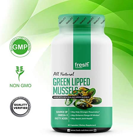 Green Lipped Mussel Capsules - Strongest DNA Verified from New Zealand - Perna Canaliculus Omega Supplement for Hip and Joint - Non GMO