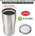 2 Replacement Lids for Stainless Steel Tumbler Travel Cup - Fits OF Inner diameter 3.7 to 3.74 INCH Yeti Rambler and others (Transparent) (30 OZ)