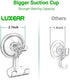 Shower Suction Cup Hooks, LUXEAR 4 Pack Razor Holder for Inside Shower Removable Reusable Wall Hangers for Bathroom Waterproof Powerful Vacuum suction cup hooks for Loofah Towel Robe Bathrobe Kitchen
