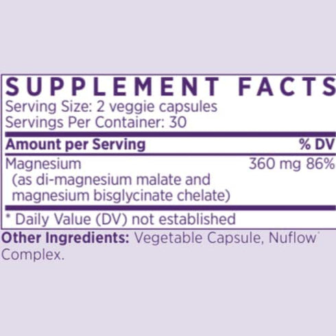 NAOMI Mighty Mg Magnesium Supplement for Heart Health, Strong Bones and Balanced Mood- BioActive Magnesium Bisglycinate 360mg - 60 Magnesium Capsules