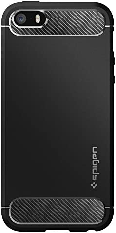 Spigen Rugged Armor Designed for iPhone SE Case (2016) - Black