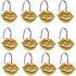 CandyGrid Gold Shower Curtain Hooks Rings, Shower Hooks for Shower Curtain Set of 12, Rustproof Metal Shower Rings for Bathroom (Gold Lips)