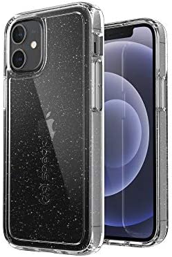 Speck Products Gemshell Glitter iPhone 12 Mini Case, Clear/Clear with Gold Glitter, 137597-9221