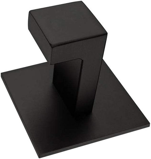 Flybath Coat Hook SUS 304 Stainless Steel Towel Robe Hooks Square Bathroom Accessories Wall Mounted Self Adhesive (No Drilling), Plating Matte Black - 2 Pack
