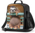 PrelerDIY Sloth Lunch Box - Insulated Lunch Box for Kids Funny 3D Design with Side Pocket & Shoulder Strap Lunch Bag, Perfect for School/Camping/Hiking/Picnic/Beach/Travel