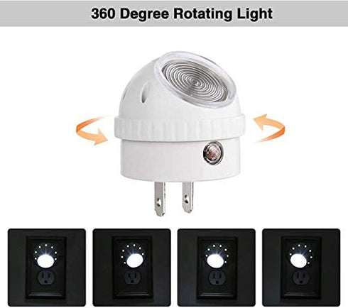 Automatic Plug in Light Sensor Night Light Warm White LED Bedroom Light