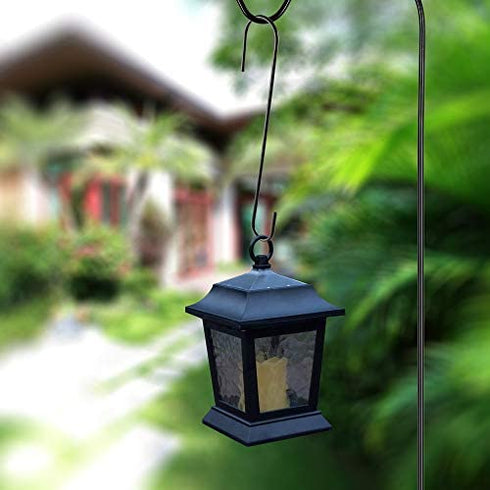 FEED GARDEN 12 Inch Metal Hanging S Hooks, 6 Pack Rust Resistant Tree Branch Hook for Outdoor Bird Feeders and Houses, Planters, Lanterns, 1/5 Inch Diameter
