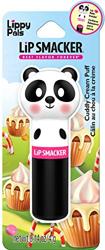 Lip Smacker Lippy Pal Flavored Lip Balm | Clear Matte | Panda| Cuddly Cream Puff | For Kids, Men, Women | Stocking Stuffer | Christmas Gift