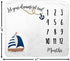 Baby Monthly Milestone Blanket | Includes Felt Frame and Baby Sailor Hat | 1 to 12 Months | Premium Extra Soft Fleece | Best Photography Backdrop Prop for Newborn Boy & Girl (Sailor Blanket)