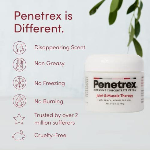 Penetrex Joint & Muscle Therapy – 2oz Cream – Intensive Concentrate for Joint and Muscle Recovery, Premium Formula with Arnica, Vitamin B6 and MSM Provides Relief for Back, Neck, Hands, Feet