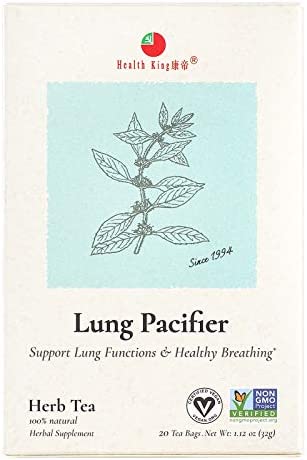 Health King Medicinal Teas Lung Pacifier Herb Tea Bags, 20 Count