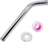 9 Inch Shower Arm with Flange,ABS Chrome Construction,Shower Arm Water Outlet,Universal Extra Long Shower Pipe Extension Extender,Polished Chrome