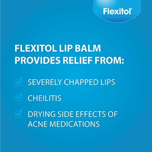 Flexitol Lip Balm, 0.35 Ounce Tube (3 Pack)