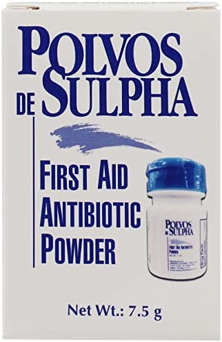 Polvos de Sulpha First Aid Antibiotic Powder 7.5 mg