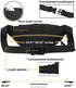Black Large Fanny Pack for Men Women Plus Size Waist Waterproof, Gym Outdoor Fashion Belt Waist Bag Pack Pouch for Men with Zipper Adjustable Strap,Nylon
