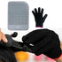 Flat Iron Travel Mat, Curling Iron Counter Protector with Heat Resistant Glove for Curling Irons, Hair Straightener, Flat Irons and Hair Styling Tools, 9” x 6.5”, Gray by Lessmon